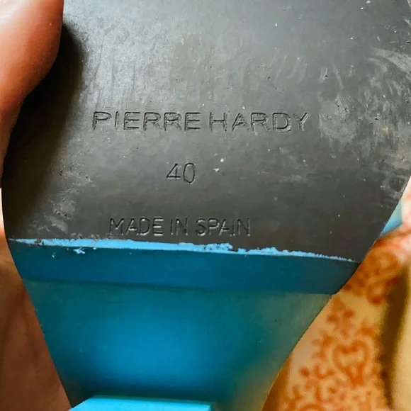 Pierre Hardy wood platform wedge high heel ombré ankle strap shoe sandal 40 9 - Picture 4 of 5